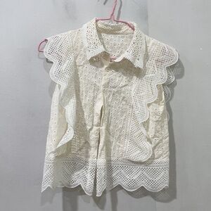Elegant Cream Lace Blouse
